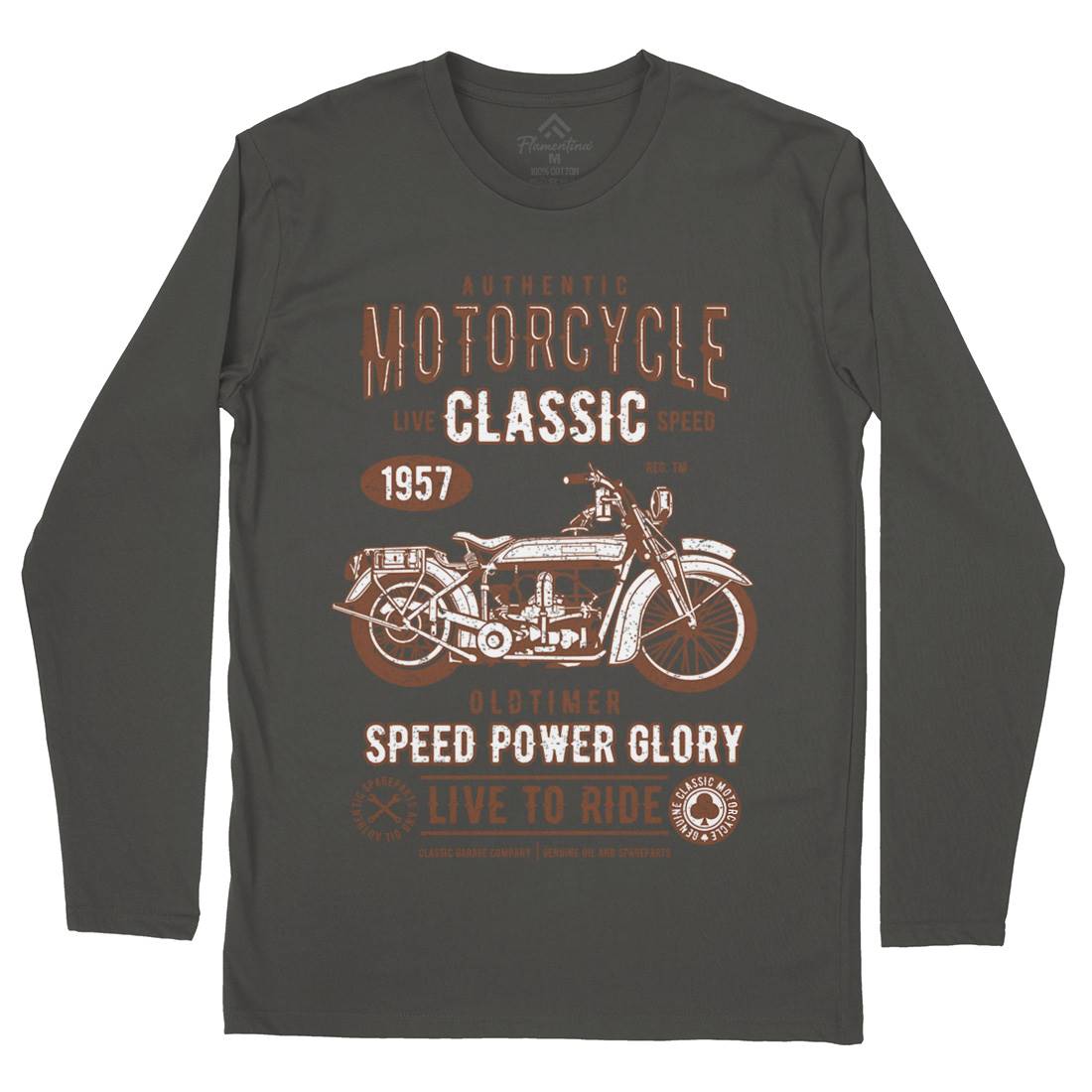 Classic Mens Long Sleeve T-Shirt Motorcycles A719