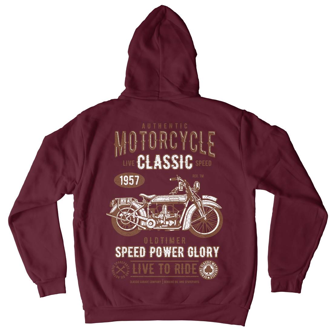 Classic Mens Hoodie With Pocket Motorcycles A719