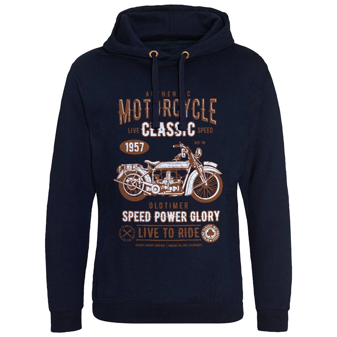 Classic Mens Hoodie Without Pocket Motorcycles A719
