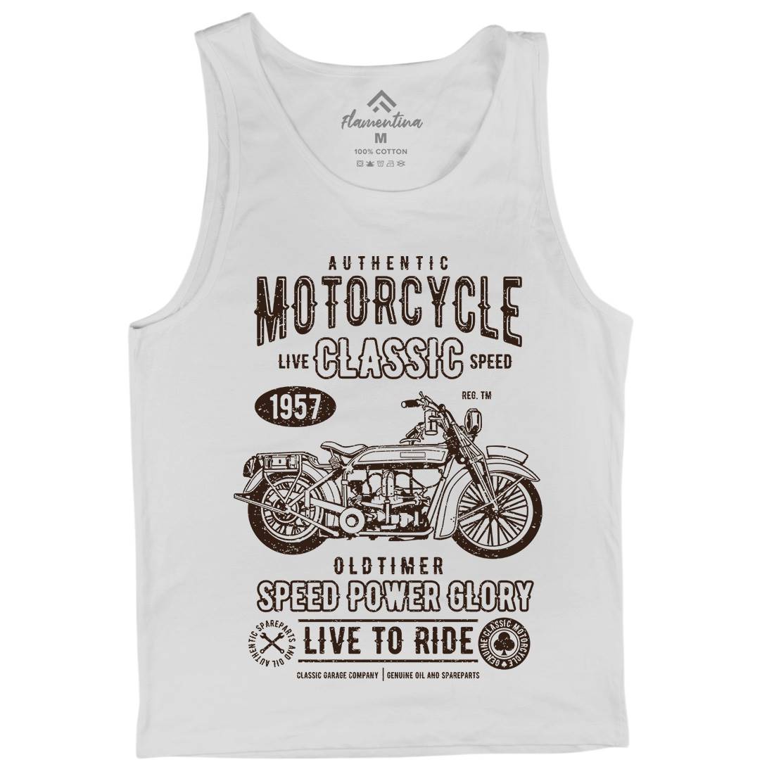 Classic Mens Tank Top Vest Motorcycles A719