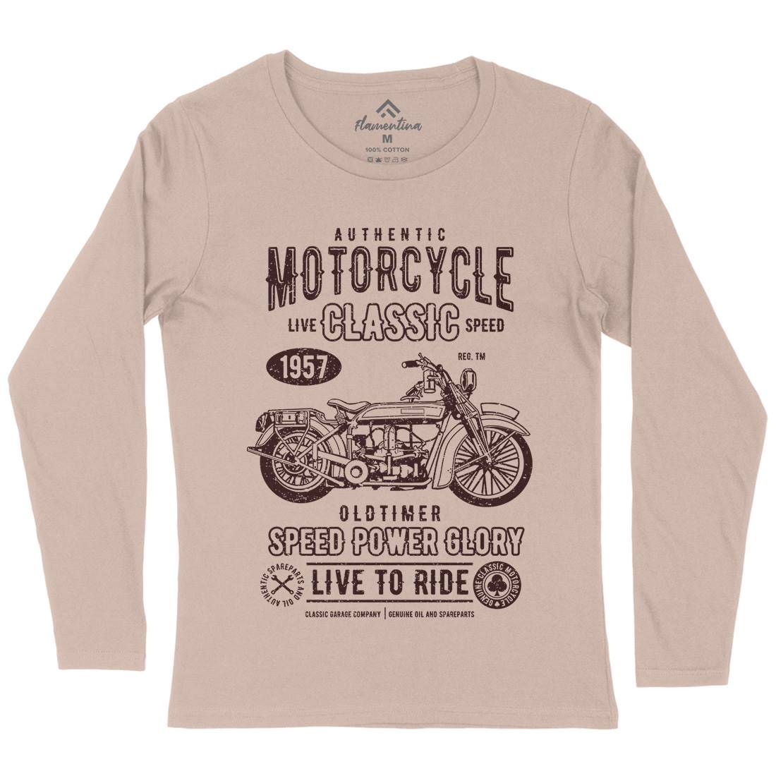 Classic Womens Long Sleeve T-Shirt Motorcycles A719