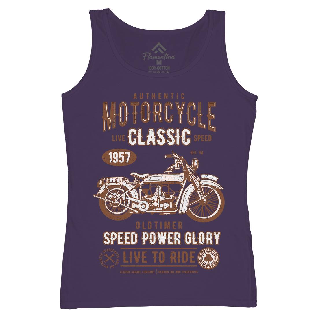 Classic Womens Organic Tank Top Vest Motorcycles A719