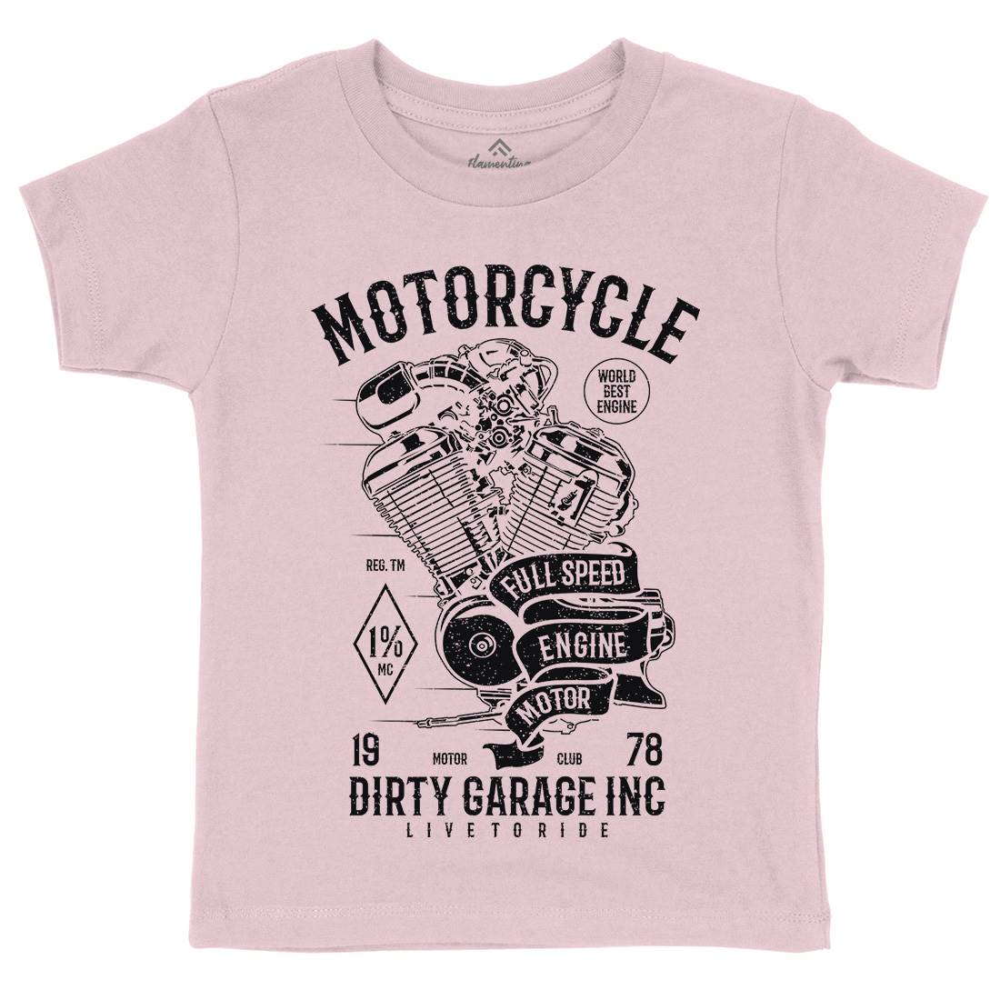 Full Speed Kids Crew Neck T-Shirt Motorcycles A720