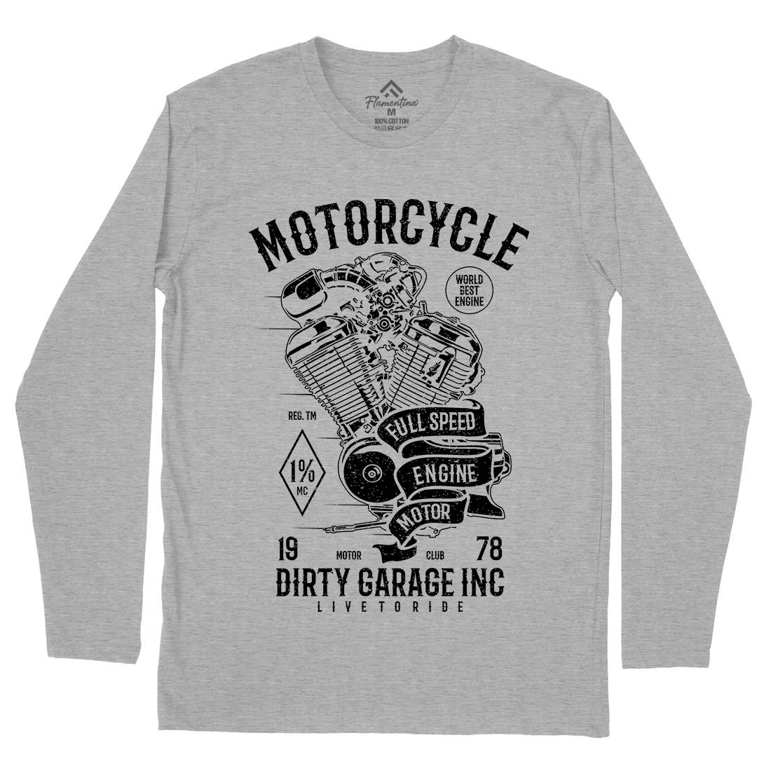 Full Speed Mens Long Sleeve T-Shirt Motorcycles A720