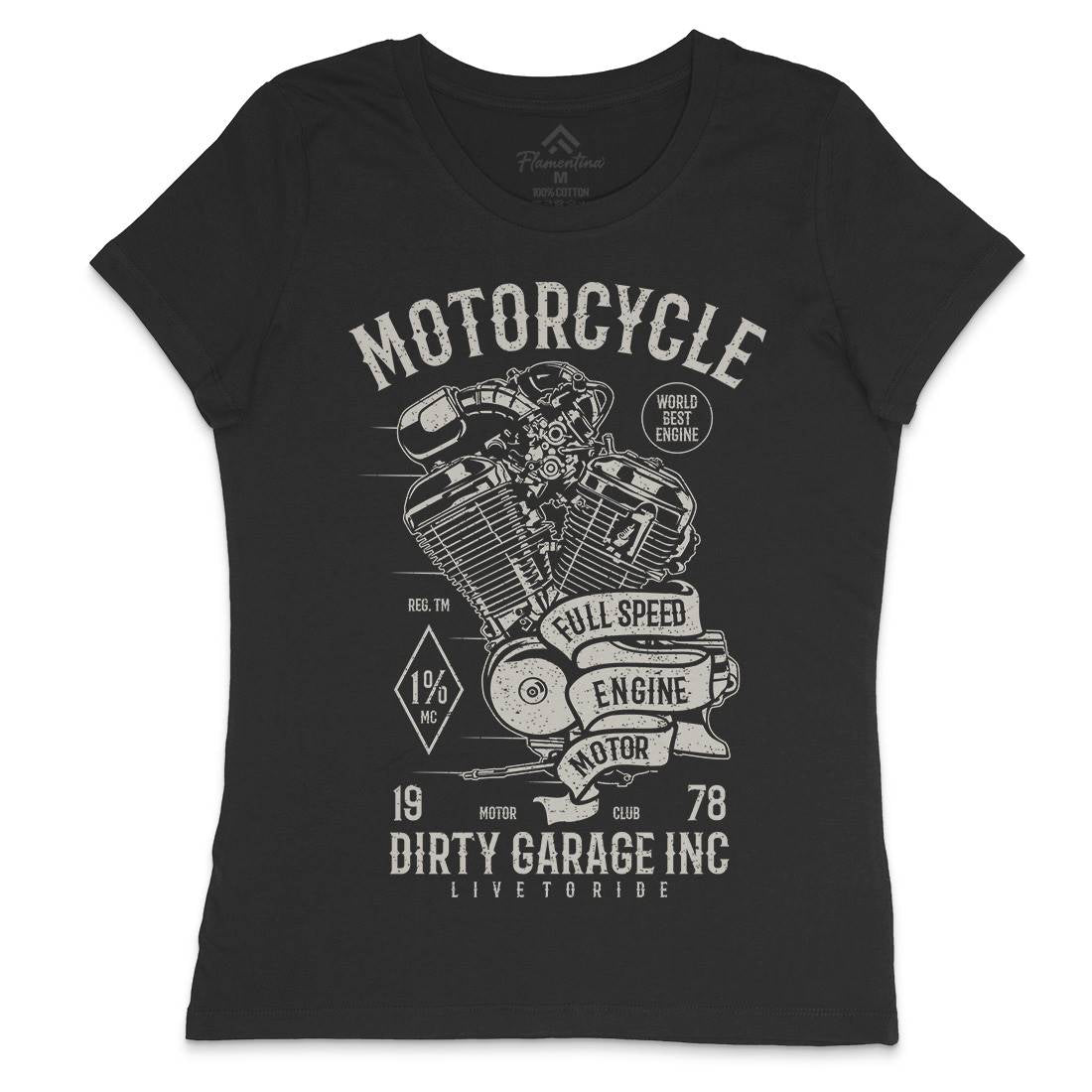 Full Speed Womens Crew Neck T-Shirt Motorcycles A720