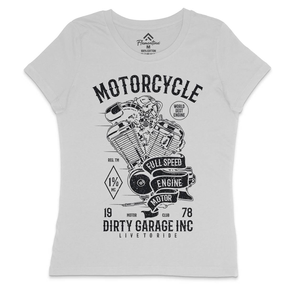 Full Speed Womens Crew Neck T-Shirt Motorcycles A720
