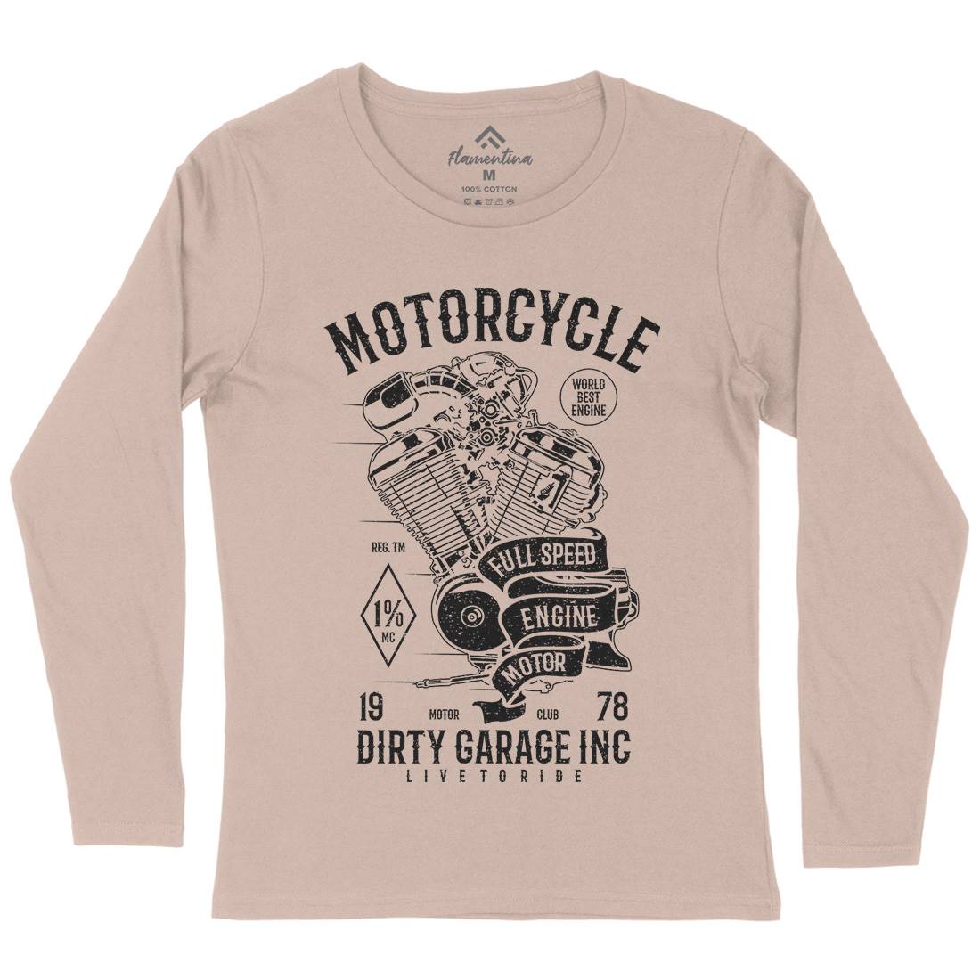 Full Speed Womens Long Sleeve T-Shirt Motorcycles A720