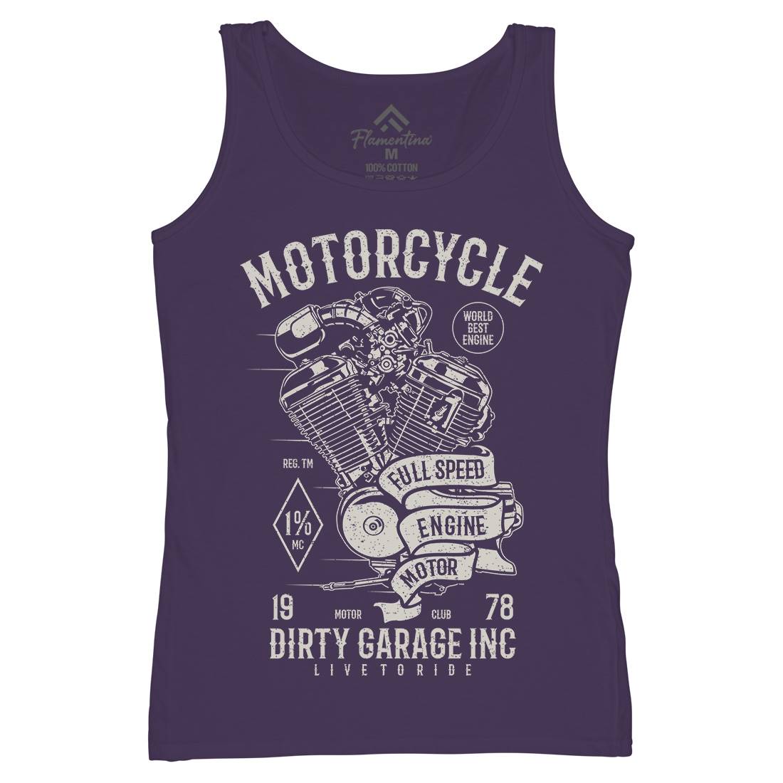 Full Speed Womens Organic Tank Top Vest Motorcycles A720