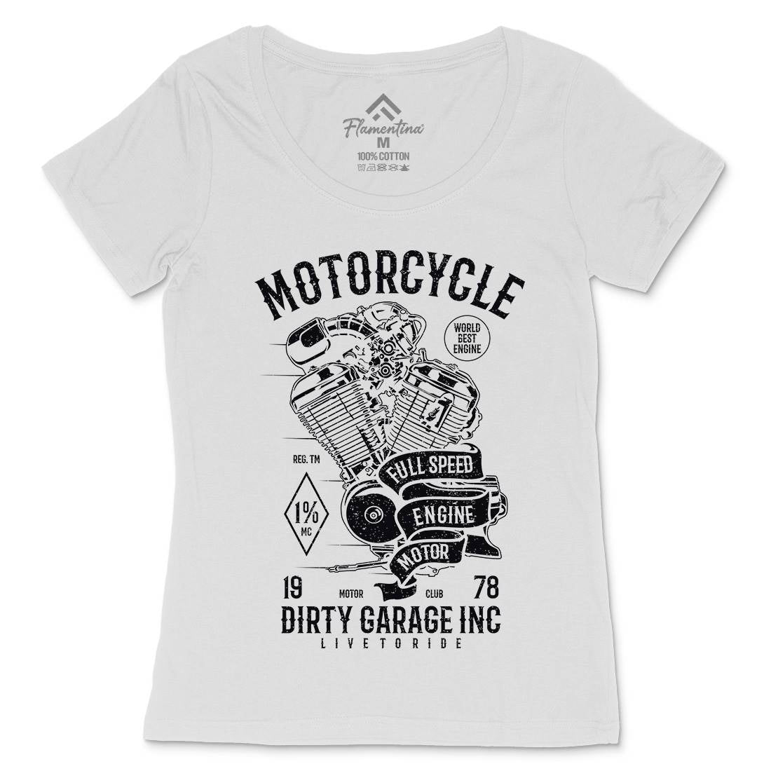 Full Speed Womens Scoop Neck T-Shirt Motorcycles A720
