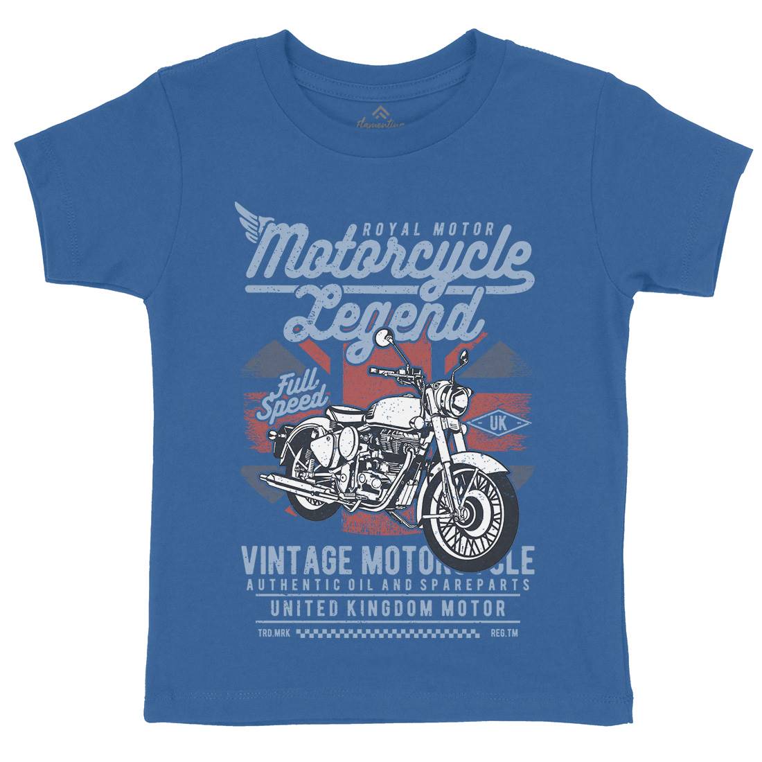 Legend Kids Organic Crew Neck T-Shirt Motorcycles A721