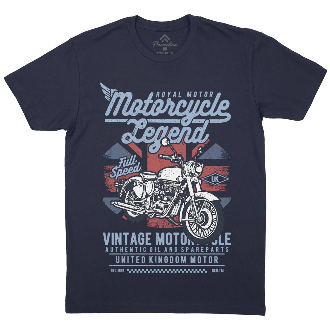 Legend Mens Crew Neck T-Shirt Motorcycles A721