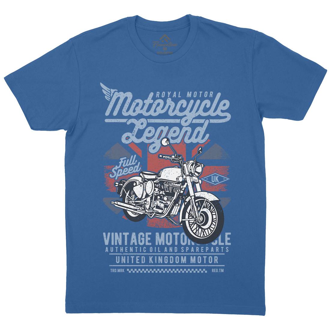 Legend Mens Organic Crew Neck T-Shirt Motorcycles A721