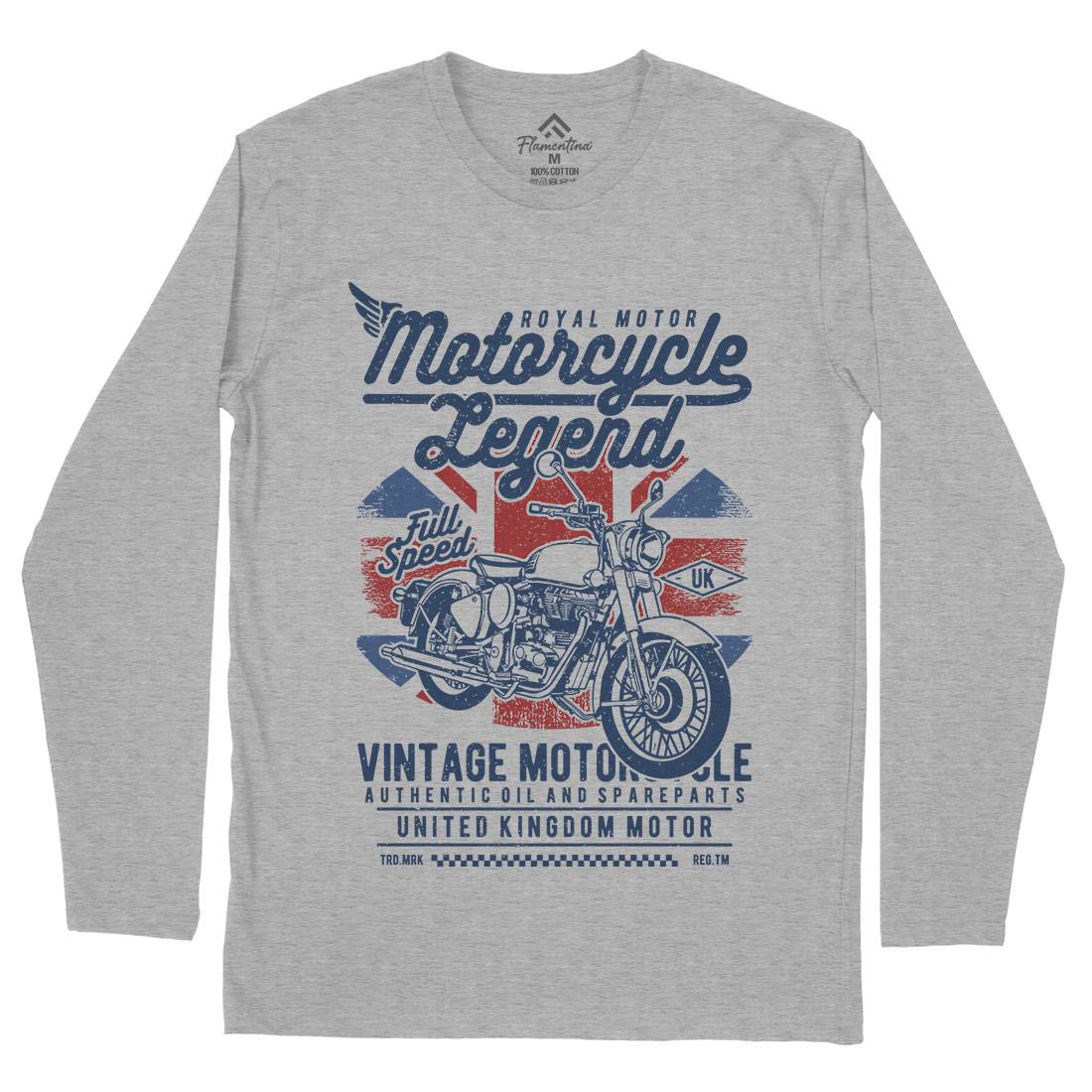 Legend Mens Long Sleeve T-Shirt Motorcycles A721