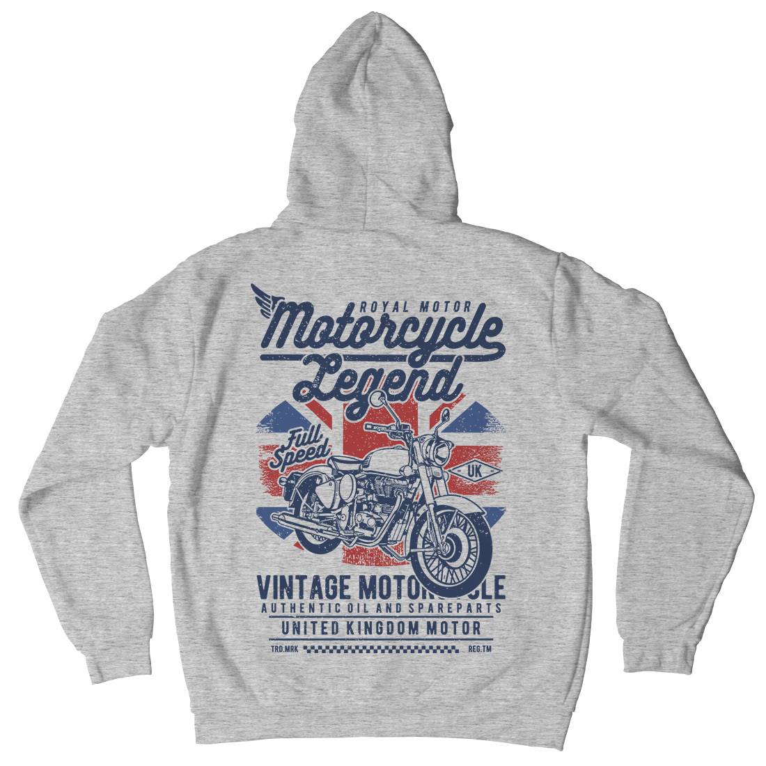 Legend Mens Hoodie With Pocket Motorcycles A721