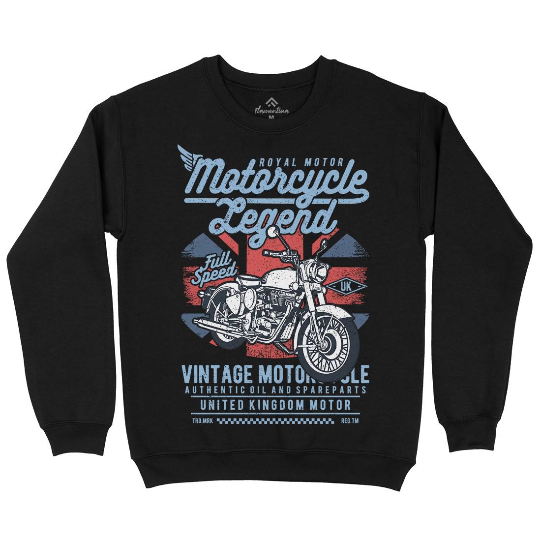Legend Mens Crew Neck Sweatshirt Motorcycles A721