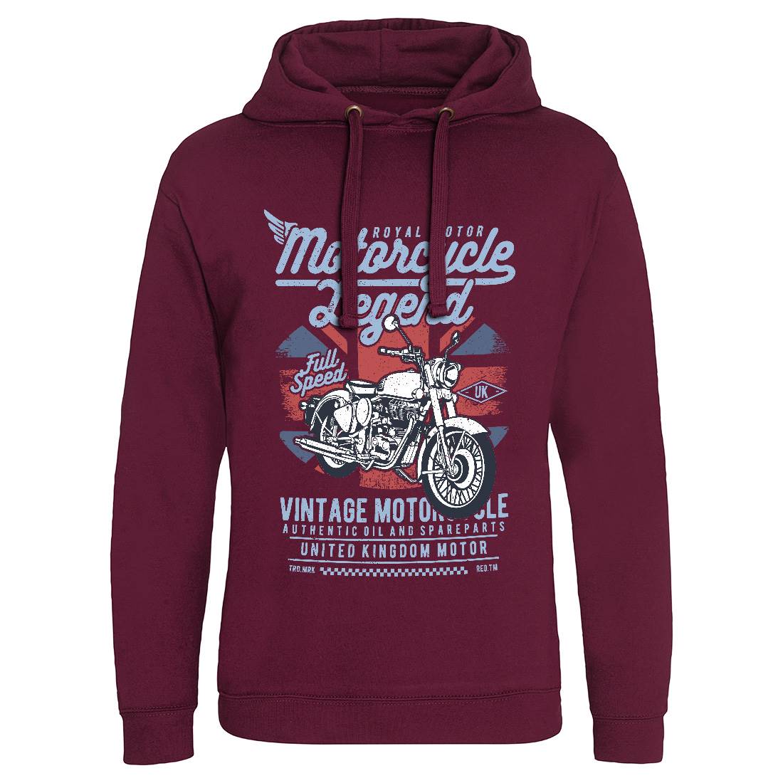 Legend Mens Hoodie Without Pocket Motorcycles A721