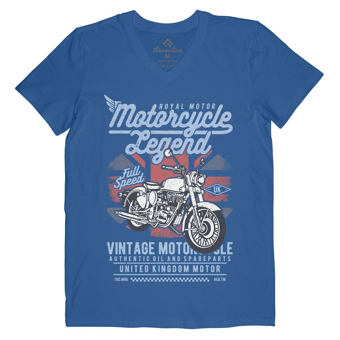 Legend Mens V-Neck T-Shirt Motorcycles A721
