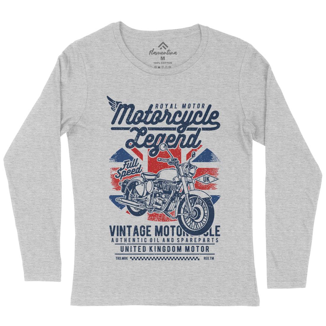 Legend Womens Long Sleeve T-Shirt Motorcycles A721