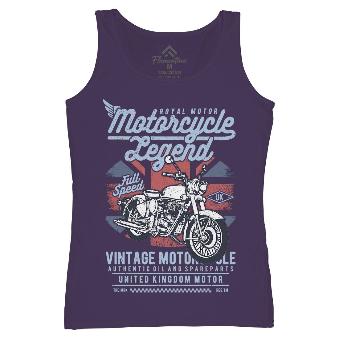 Legend Womens Organic Tank Top Vest Motorcycles A721
