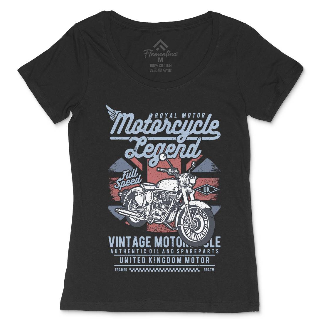 Legend Womens Scoop Neck T-Shirt Motorcycles A721