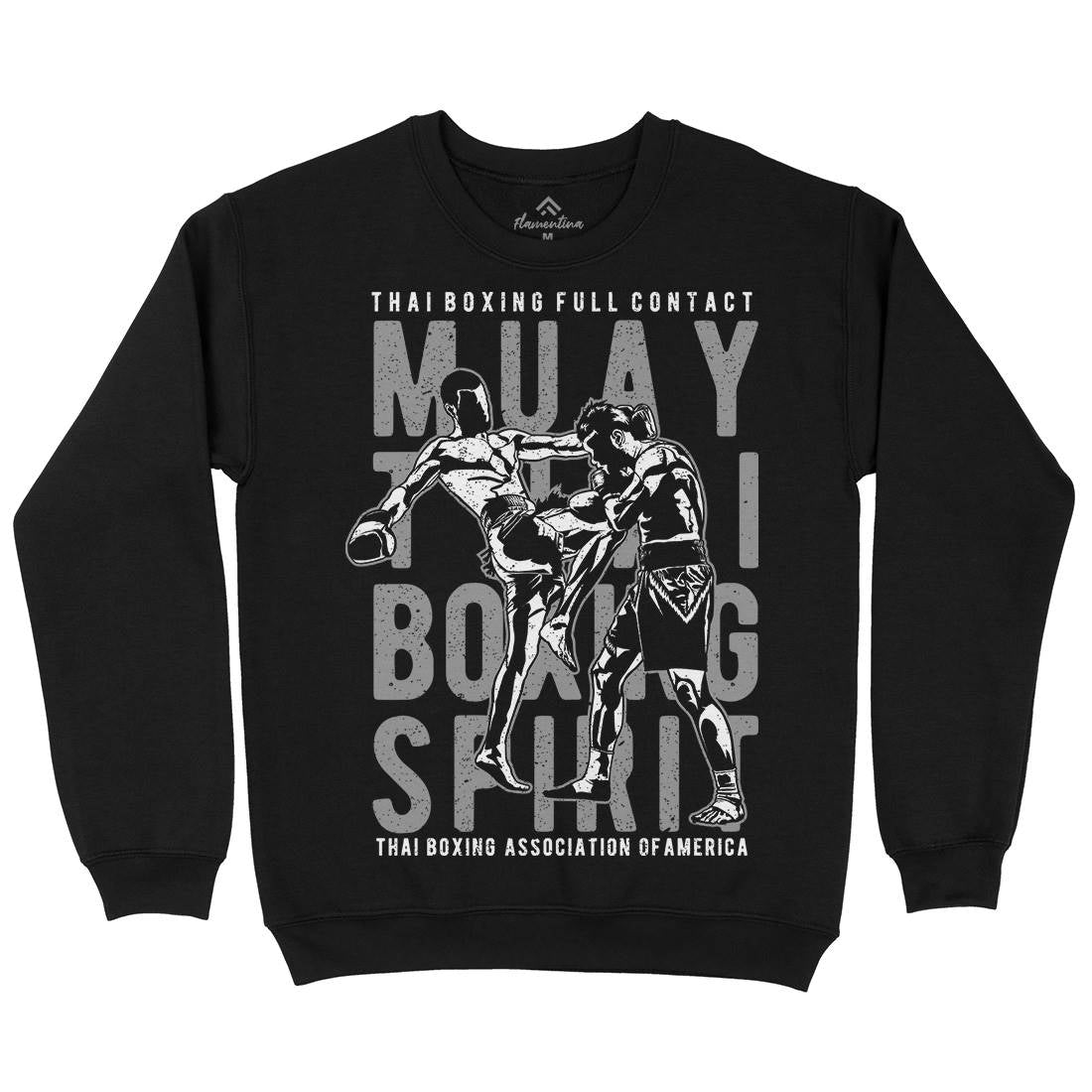 Muay Thai Mens Crew Neck Sweatshirt Sport A722