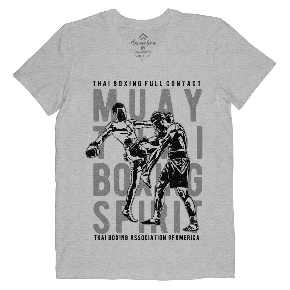 Muay Thai Mens V-Neck T-Shirt Sport A722