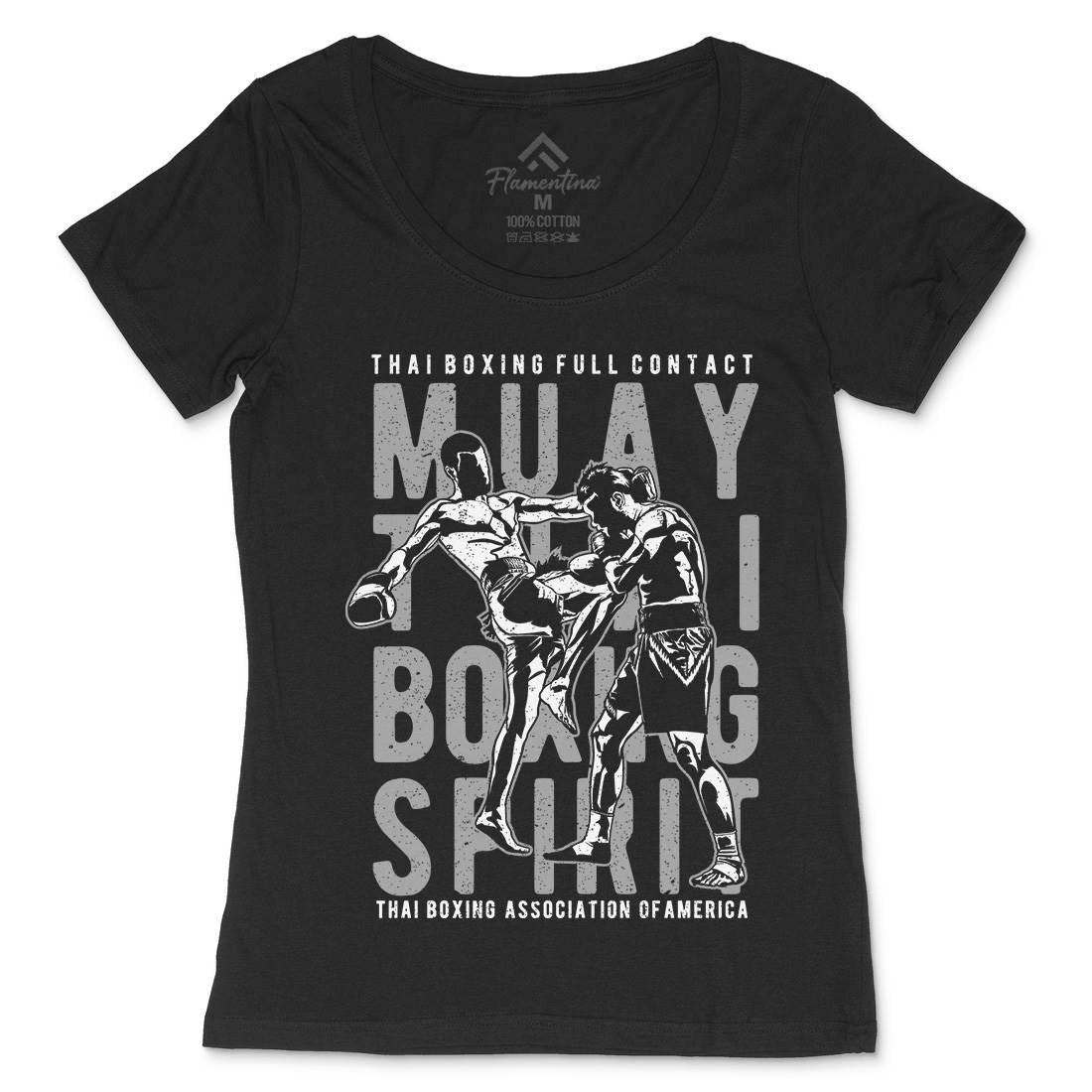 Muay Thai Womens Scoop Neck T-Shirt Sport A722