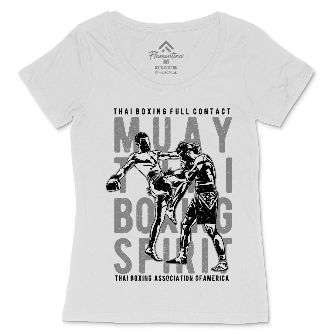 Muay Thai Womens Scoop Neck T-Shirt Sport A722