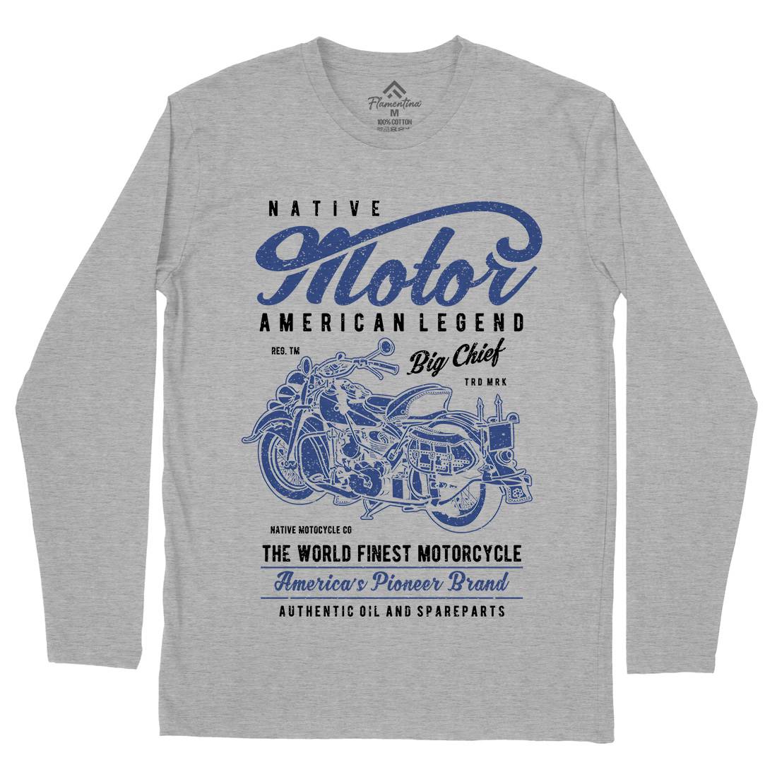 Native Mens Long Sleeve T-Shirt Motorcycles A723