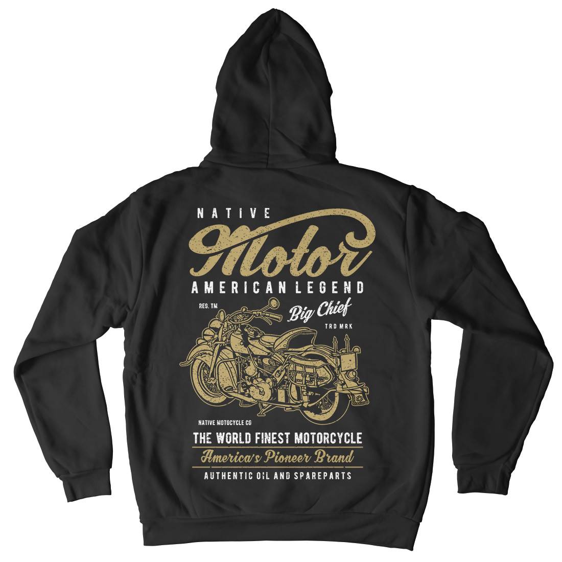 Native Kids Crew Neck Hoodie Motorcycles A723