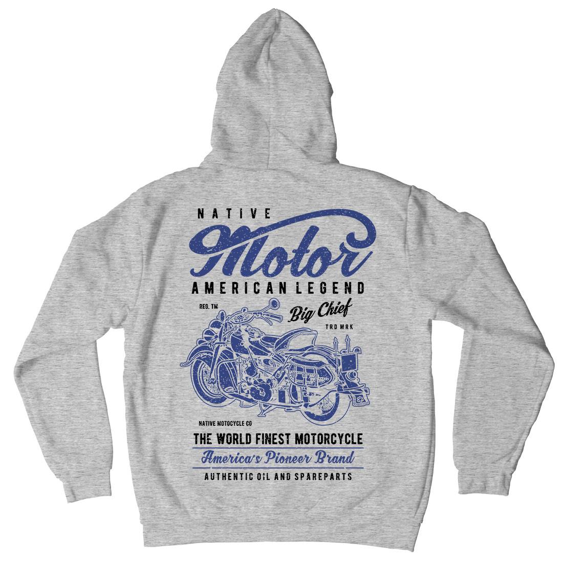 Native Mens Hoodie With Pocket Motorcycles A723