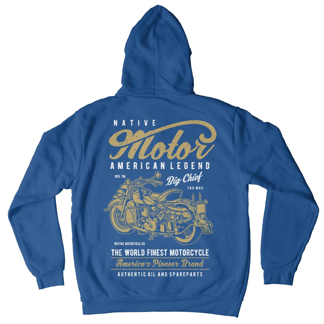 Native Mens Hoodie With Pocket Motorcycles A723