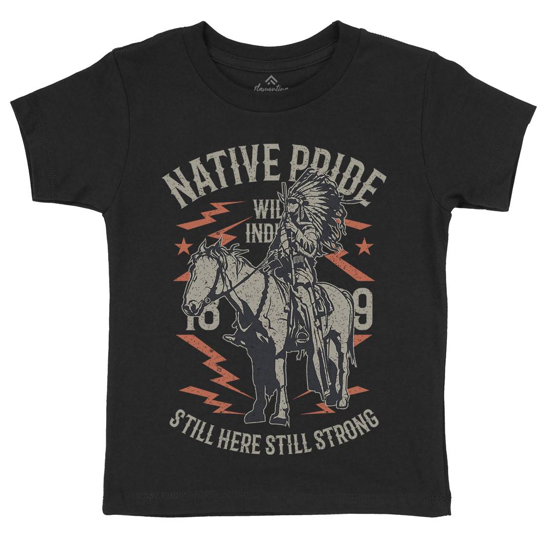 Native Pride Kids Crew Neck T-Shirt American A724