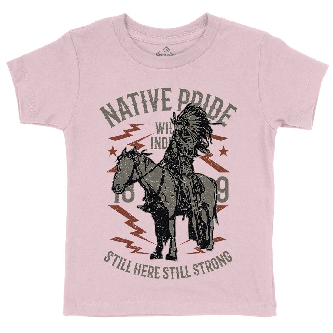 Native Pride Kids Organic Crew Neck T-Shirt American A724