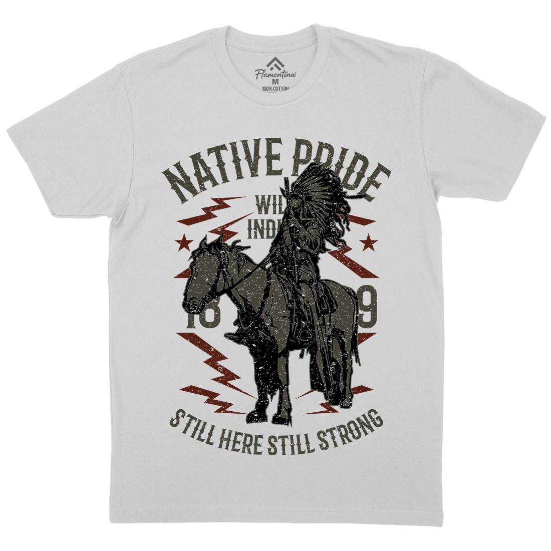Native Pride Mens Crew Neck T-Shirt American A724