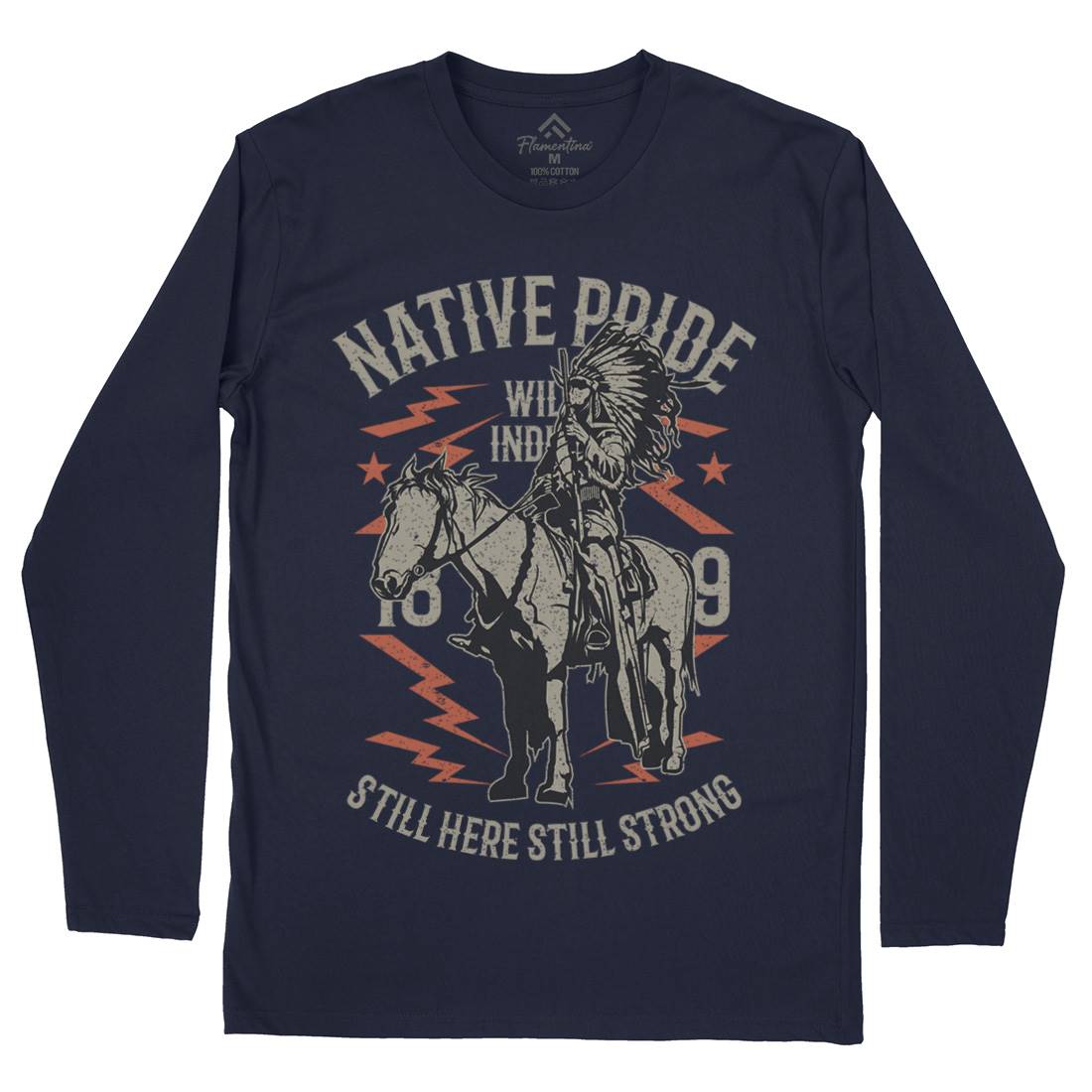 Native Pride Mens Long Sleeve T-Shirt American A724
