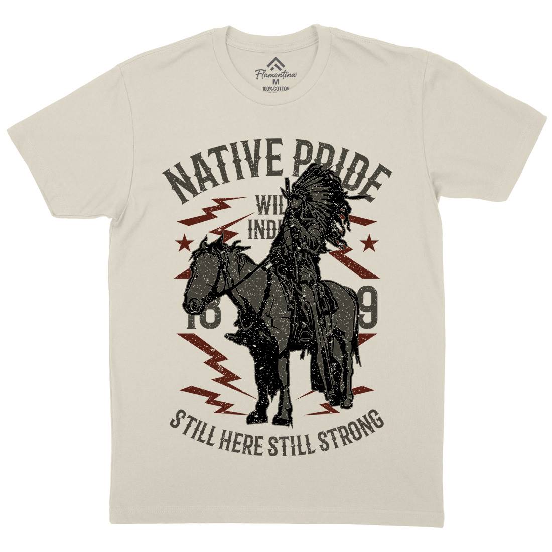 Native Pride Mens Organic Crew Neck T-Shirt American A724