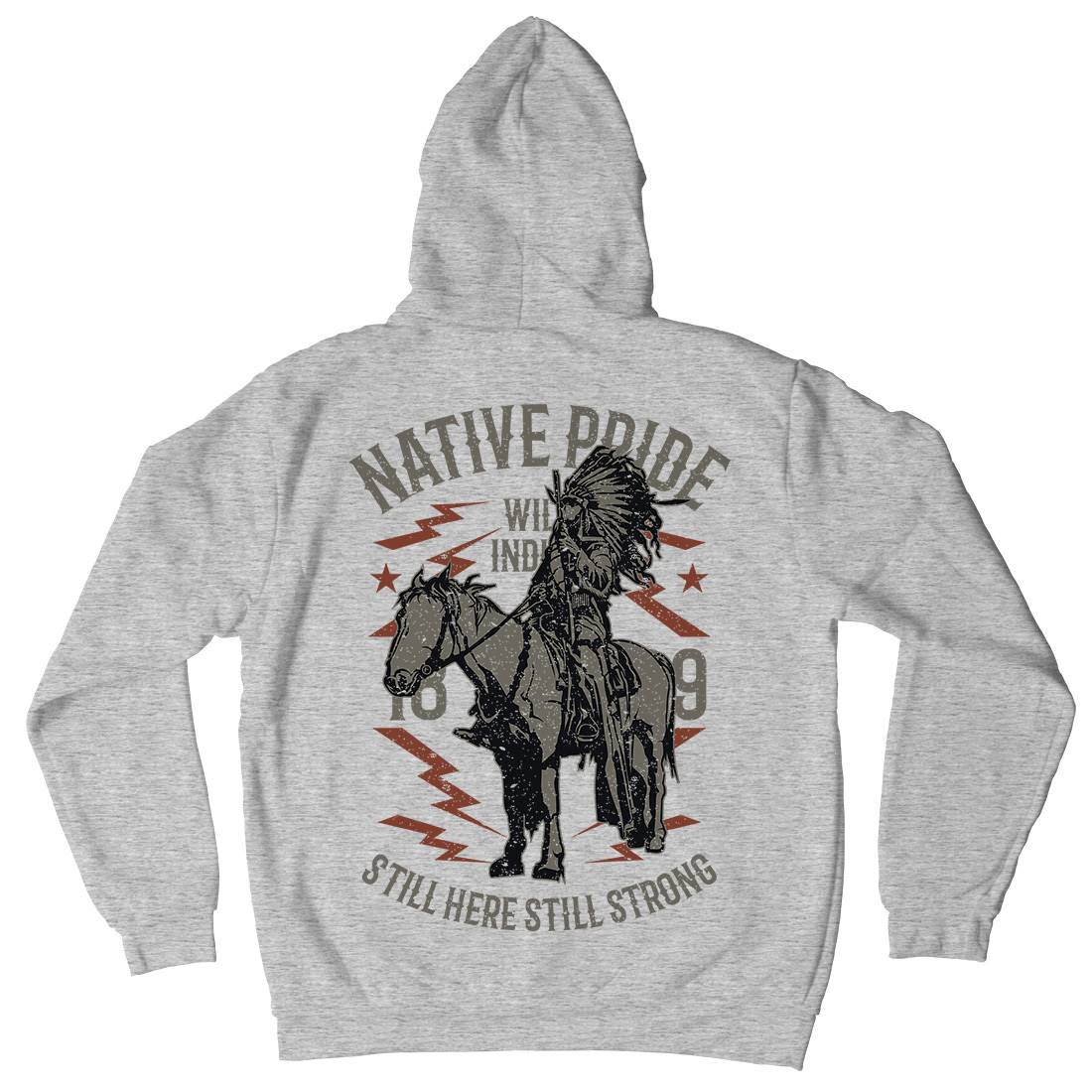 Native Pride Mens Hoodie With Pocket American A724