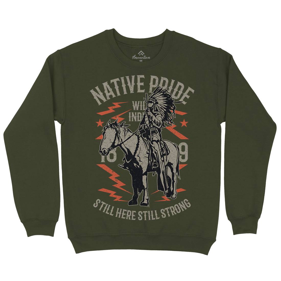 Native Pride Mens Crew Neck Sweatshirt American A724