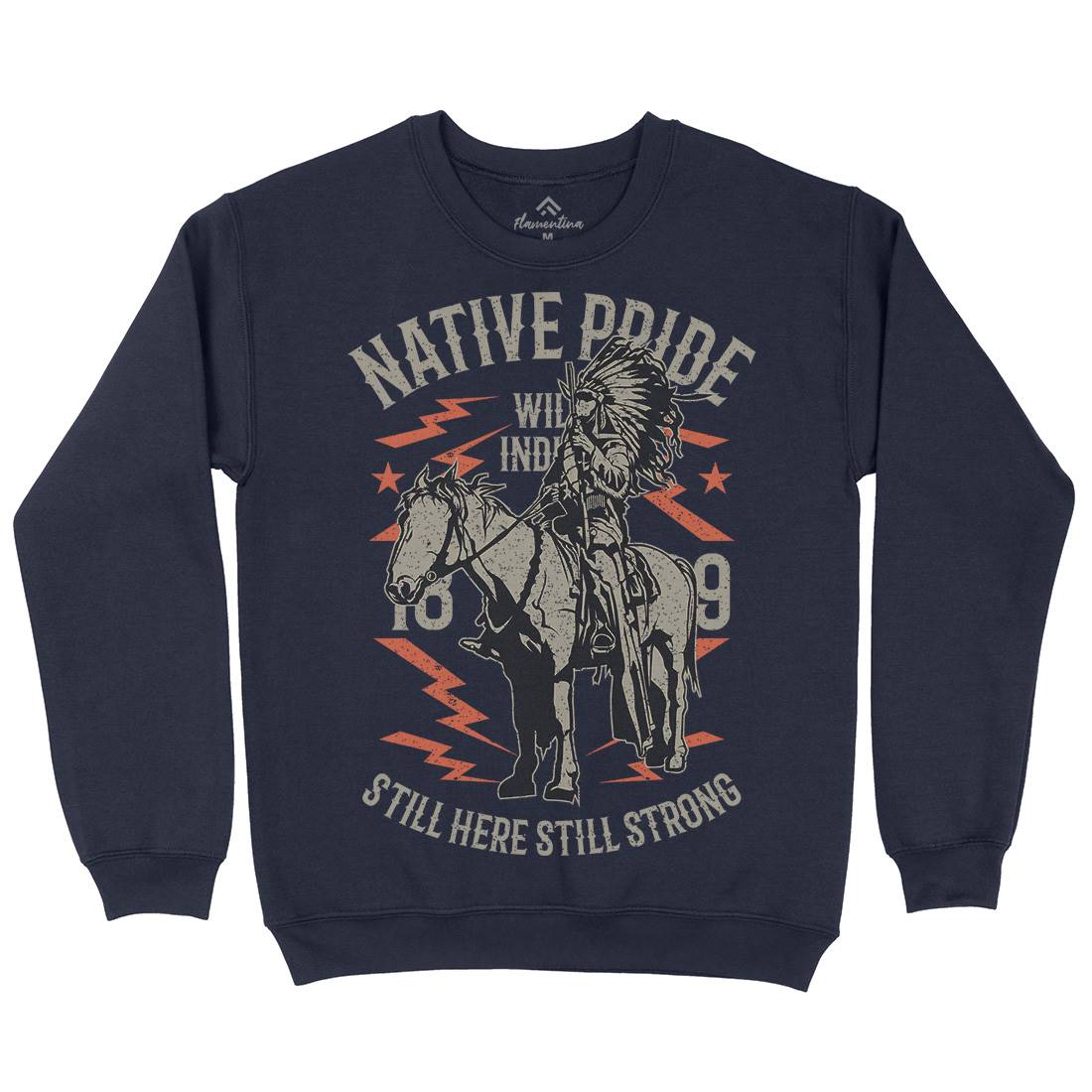 Native Pride Mens Crew Neck Sweatshirt American A724