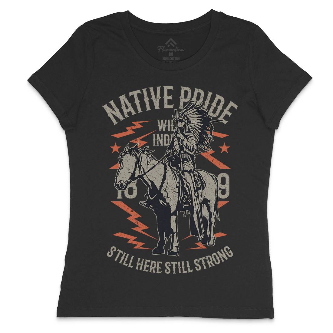 Native Pride Womens Crew Neck T-Shirt American A724