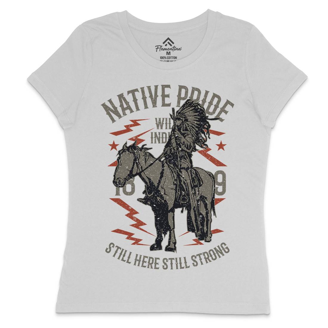 Native Pride Womens Crew Neck T-Shirt American A724