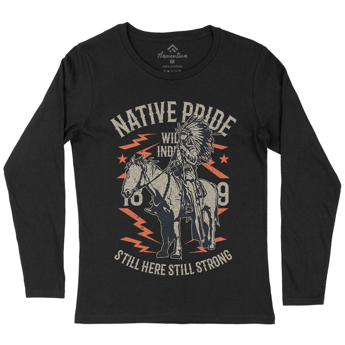 Native Pride Womens Long Sleeve T-Shirt American A724