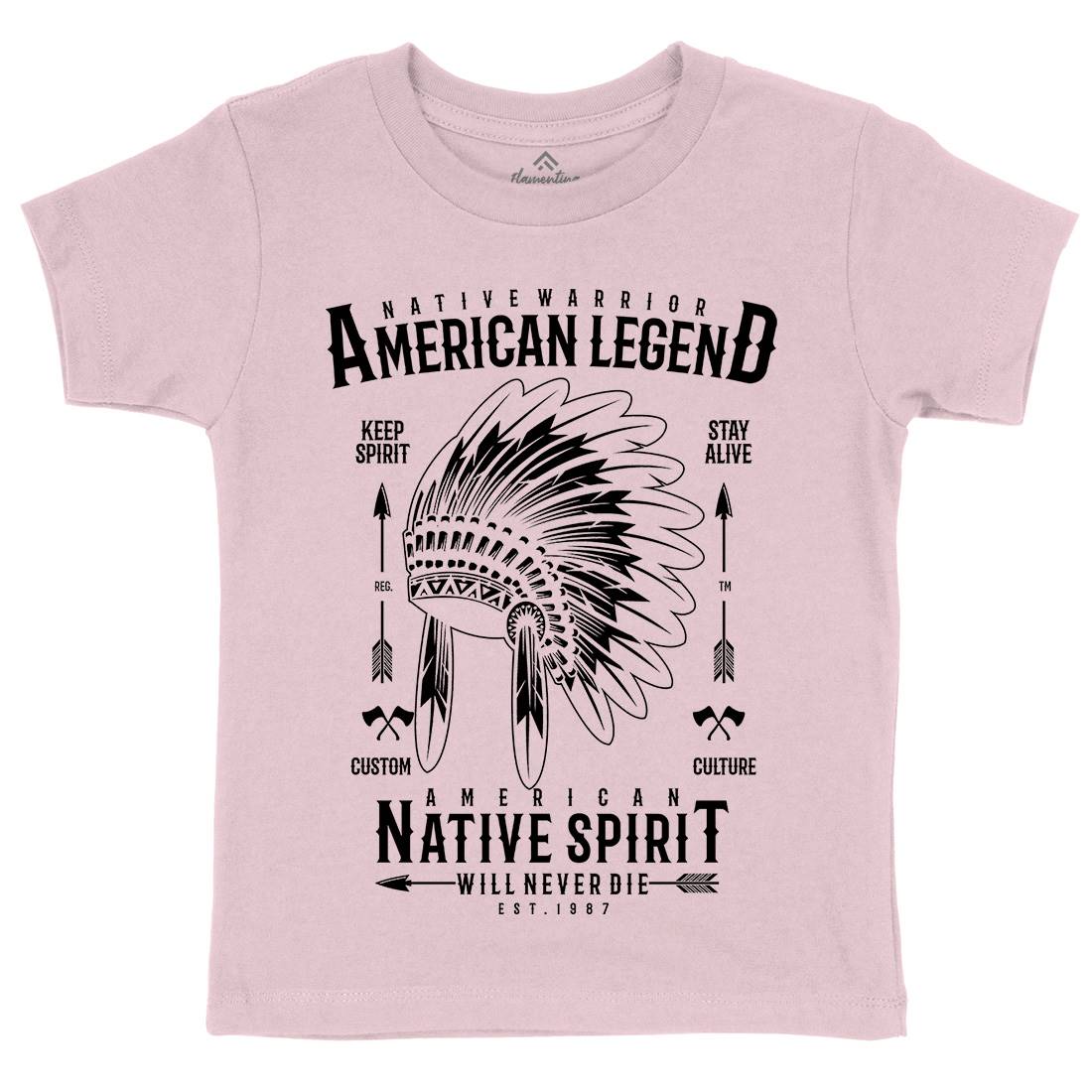 Native Warrior Kids Organic Crew Neck T-Shirt American A725