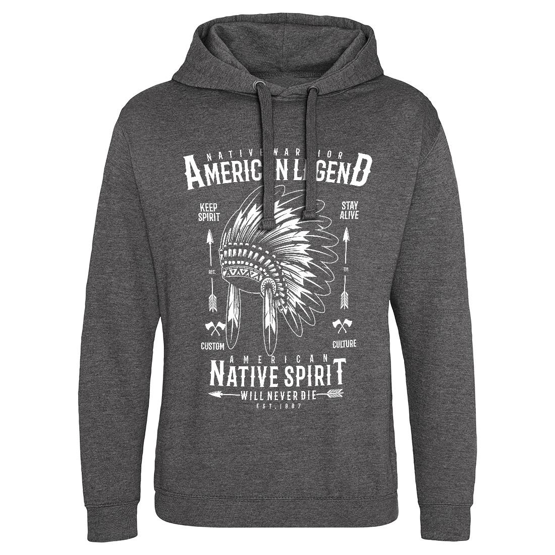 Native Warrior Mens Hoodie Without Pocket American A725