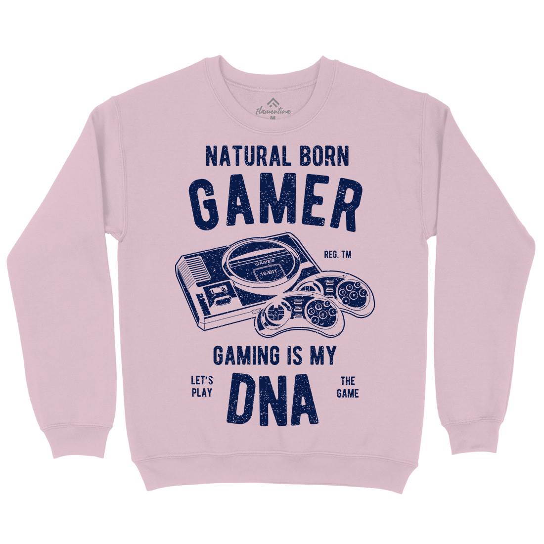 Natural Born Gamer Kids Crew Neck Sweatshirt Geek A726