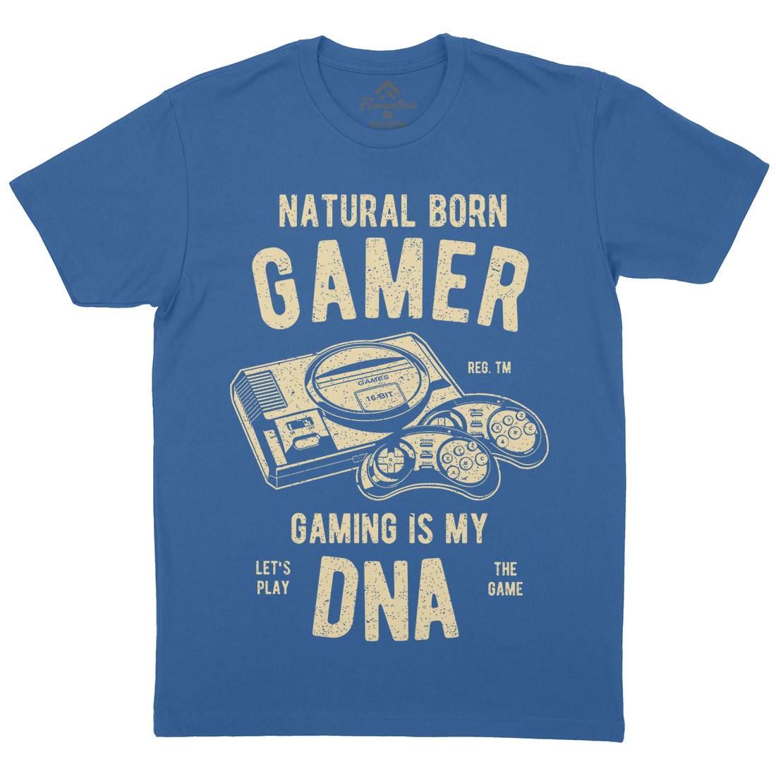 Natural Born Gamer Mens Crew Neck T-Shirt Geek A726