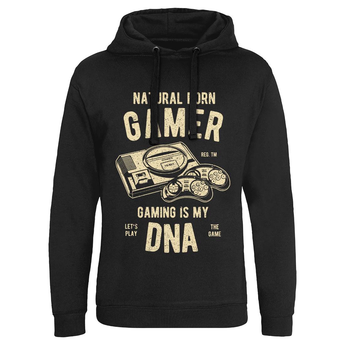 Natural Born Gamer Mens Hoodie Without Pocket Geek A726