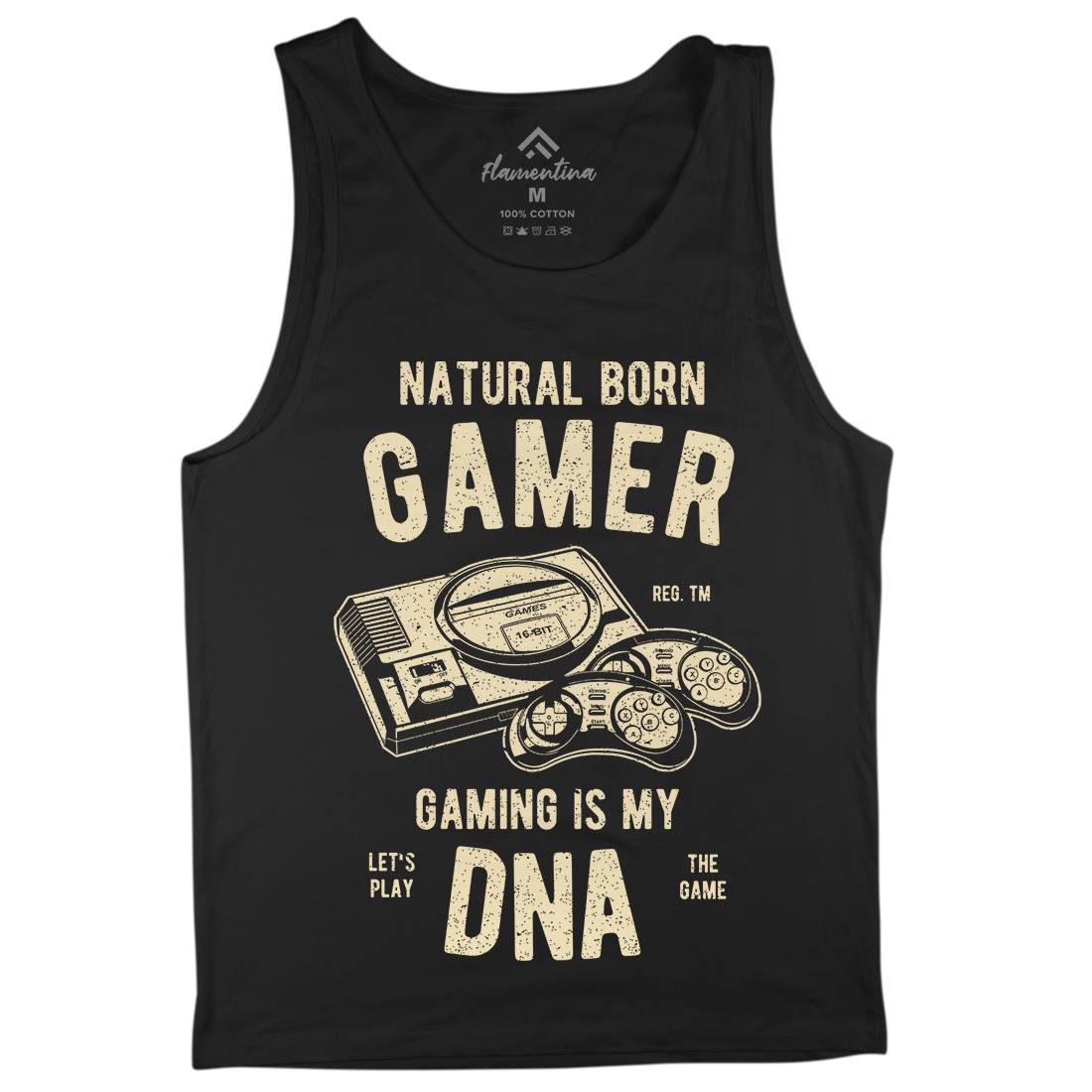Natural Born Gamer Mens Tank Top Vest Geek A726