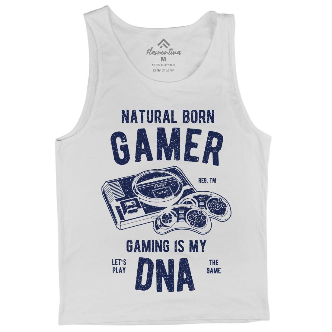 Natural Born Gamer Mens Tank Top Vest Geek A726